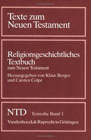 Front cover of Religionsgeschichtliches Textbuch zum Neuen Testament by Klaus Berger