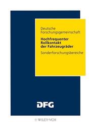 Front cover of Hochfrequenter Rollkontakt Der Fahrzeugrader - Sonderforschingsbereiche by F. Bohm