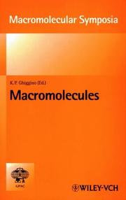 Front cover of Macromolecules World Polymer Congressional 37th International Symposium on Macromolecules by Kenneth P. Ghiggino