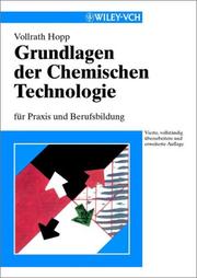 Front cover of Grundlagen der Chemischen Technologie by Vollrath Hopp