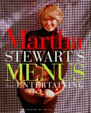 Front cover of Martha Stewart's menus for entertaining by Martha Stewart