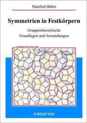 Front cover of Symmetrien in Festkorpern by Manfred Bohm