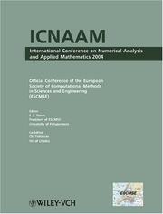 Front cover of ICNAAM - International Conference of Numerical Analysis and Applied Mathematics 2004 by T. E. Simos