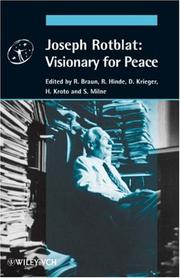 Cover of Joseph Rotblat by Hinde, Robert