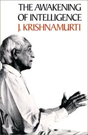 Front cover of The awakening of intelligence by Jiddu Krishnamurti