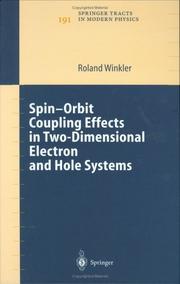 Front cover of Spin-orbit Coupling Effects in Two-Dimensional Electron and Hole Systems by Roland Winkler