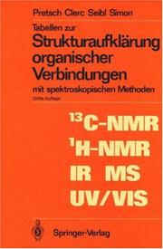 Front cover of Tabellen zur Strukturaufklärung organischer Verbindungen by Ernö Pretsch