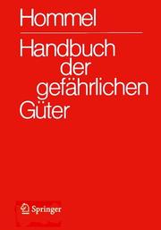 Front cover of Handbuch Der Gefc$hrlichen Guter. Erlc$uterungen Und Synonymliste by Unknown