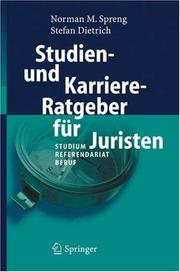 Front cover of Studien- und Karriere-Ratgeber für Juristen by Norman M. Spreng