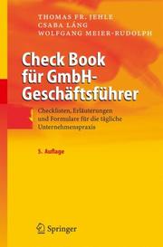 Front cover of Check Book für GmbH-Geschäftsführer by Thomas Fr. Jehle