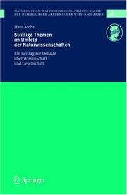 Cover of Strittige Themen im Umfeld der Naturwissenschaften by Hans Mohr