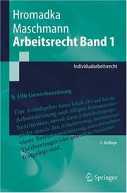 Front cover of Arbeitsrecht Band 1 by Wolfgang Hromadka