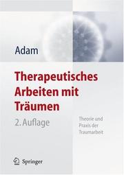 Front cover of Therapeutisches Arbeiten mit Träumen by Klaus-Uwe Adam