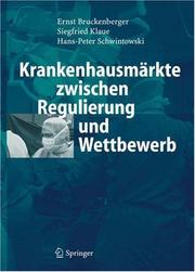 Front cover of Krankenhausmärkte zwischen Regulierung und Wettbewerb by Ernst Bruckenberger