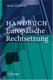 Front cover of Handbuch Europäische Rechtsetzung by Ines Härtel