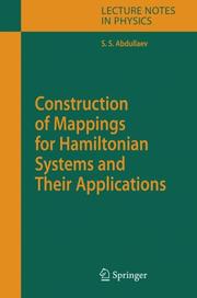 Front cover of Construction of Mappings for Hamiltonian Systems and Their Applications by Sadrilla S. Abdullaev