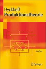 Cover of Produktionstheorie by Harald Dyckhoff