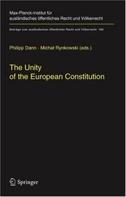 Cover of The unity of the European constitution by Philipp Dann
