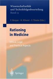 Cover of Rationing in medicine by Friedrich Breyer