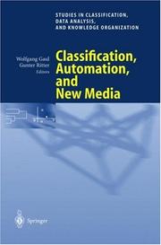 Front cover of Classification, automation, and new media by Gunter Ritter