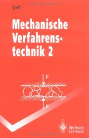 Front cover of Mechanische Verfahrenstechnik by Matthias Stiess
