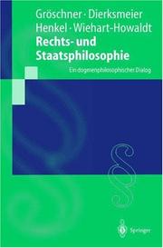 Front cover of Rechts- Und Staatsphilosophie by R. Gröschner