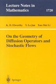 Front cover of On the geometry of diffusion operators and stochastic flows by K. D. Elworthy