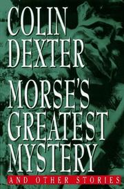 Front cover of Morse's Greatest Mystery by Colin Dexter