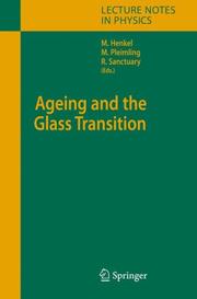 Front cover of Ageing and the glass transition by M. Henkel