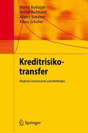 Cover of Kreditrisikotransfer by Bernd Rudolph