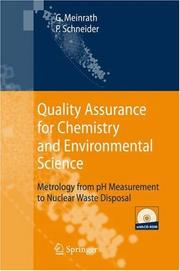 Front cover of Quality assurance for chemistry and environmental science by Günther Meinrath