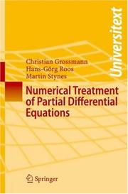Front cover of Numerical treatment of partial differential equations by Grossmann, Christian.