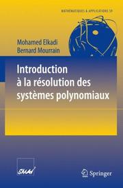 Front cover of Introduction à la résolution des systèmes polynomiaux by Mohamed Elkadi