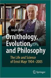 Cover of Ornithology, Evolution, and Philosophy by Jürgen Haffer