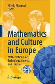 Front cover of Mathematics and Culture in Europe by Mirella Manaresi