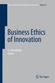Front cover of Business Ethics of Innovation (Ethics of Science and Technology Assessment) by G. Hanekamp