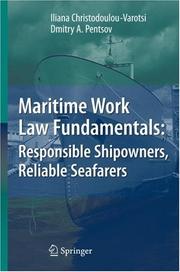 Front cover of Maritime work law fundamentals by Iliana Christodoulou-Varotsi