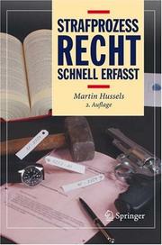 Cover of Strafprozessrecht by Martin Hussels