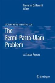 Cover of The Fermi-Pasta-Ulam Problem by Giovanni Gallavotti