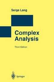 Cover of Complex analysis by Serge Lang