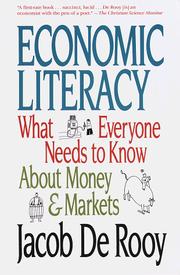 Cover of Economic Literacy by Jacob De Rooy