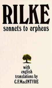 Front cover of Sonnets to Orpheus Bilingual Edition by Rainer Maria Rilke