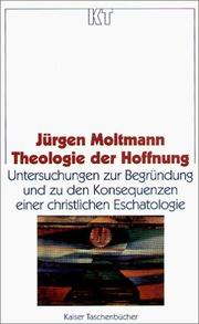 Front cover of Theologie der Hoffnung by Jürgen Moltmann