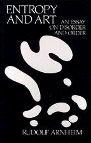 Cover of Entropy and art by Rudolf Arnheim