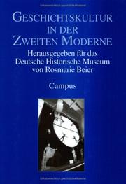 Front cover of Geschichtskultur in der Zweiten Moderne by Rosmarie Beier