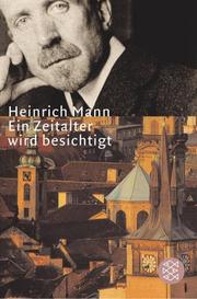 Front cover of Ein Zeitalter wird besichtigt by Heinrich Mann
