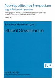 Cover of Global Governance by Bernd Von Hoffmann