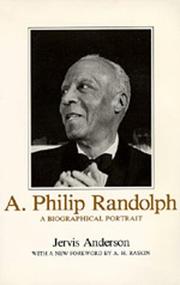 Cover of A. Philip Randolph by Jervis Anderson