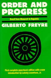 Cover of Ordem e progresso by Gilberto Freyre