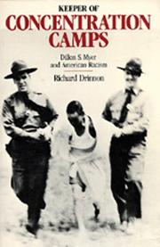 Front cover of Keeper of the Concentration Camps by Richard Drinnon